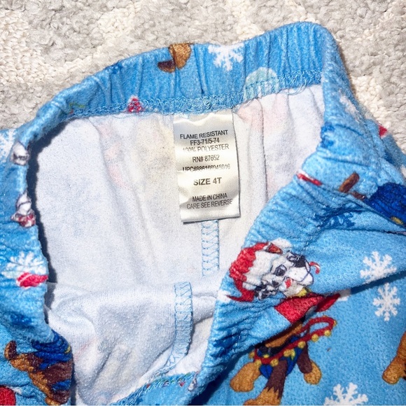 Paw Patrol Toddler Kids Flannel Coat Style Pajamas Set - Picture 5 of 6